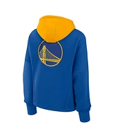 Fanatics Women's Deep Royal Golden State Warriors Post Up Boxy Pullover Hoodie