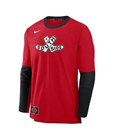 Nike Men's Red/Black Chicago White Sox 2025 City Connect Authentic Collection Lightweight Player Tri-Blend Performance Long Sleeve T-Shirt