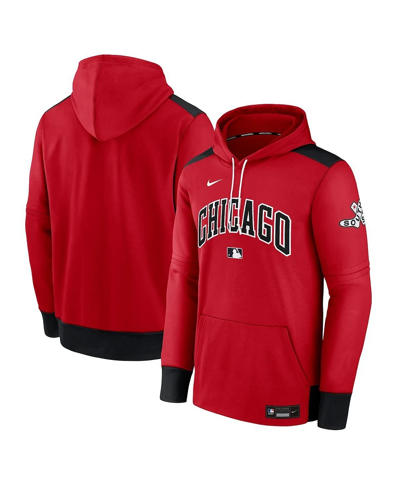 Nike Men's Red/Black Chicago White Sox 2025 City Connect Authentic Collection Performance Pullover Hoodie