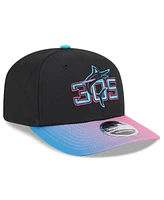 New Era Men's Black/Pink Miami Marlins 2025 City Connect 9SEVENTY Adjustable Hat
