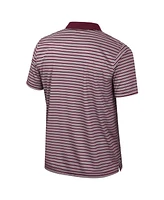 Colosseum Men's Maroon Mississippi State Bulldogs Striped Polo Shirt