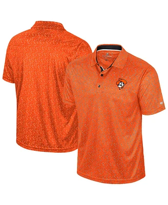 Colosseum Men's Orange Oklahoma State Cowboys Sublimated Golf Polo Shirt