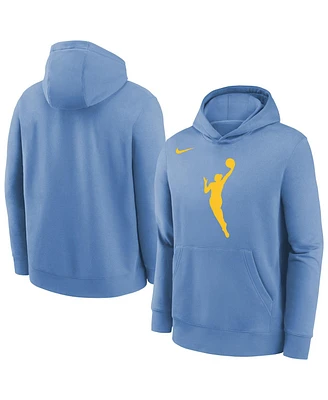 Nike Big Boys and Girls Light Blue Wnba Logo Essential Team Pullover Hoodie