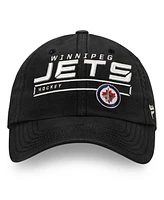 Fanatics Men's Black Winnipeg Jets Authentic Pro Rinkside Fundamental Adjustable Hat