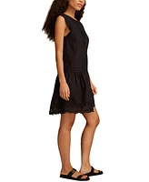 Lucky Brand Women's Cotton Cutwork Tiered Minidress