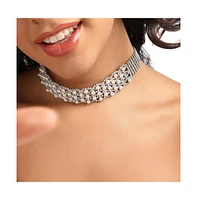 Sohi Pearl Crystal Choker Necklace