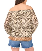 Vince Camuto Women's Printed Off-The-Shoulder Blouse