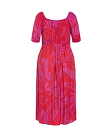 City Chic Plus Bella Print Maxi Dress