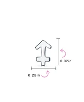 Bling Jewelry Tiny Simple Sagittarius Astrology Horoscope Zodiac Stud Earrings .925 Sterling Silver