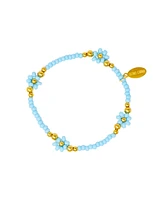Zomi Gems Girls Tiny Daisies Stretchy Bead Bracelet Set, Yellow