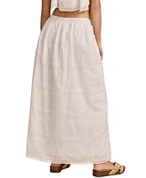 Lucky Brand Women's Embroidered Breezy Eyelet Maxi Skirt