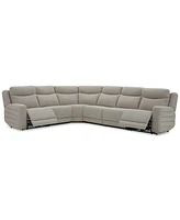 Kristyan -Pc. Fabric Sectional with 2 Power Recliners
