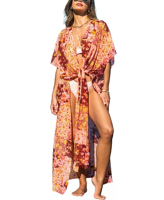 Cupshe Women's Festival Bound Floral Cover-Up Kimono
