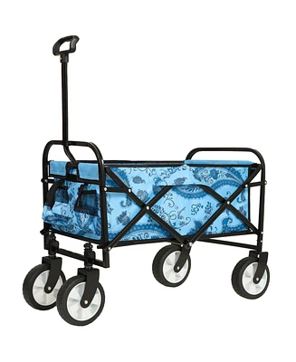 Collapsible Wagon Cart - 225lb Capacity, Beach/Utility