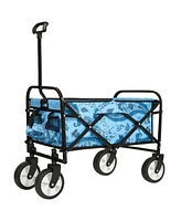 Collapsible Wagon Cart - 225lb Capacity, Beach/Utility