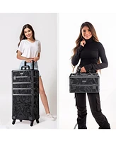 Byootique 3-Piece Makeup Train Cases Cosmetic Organizer Kit Wheel Cb Dusk