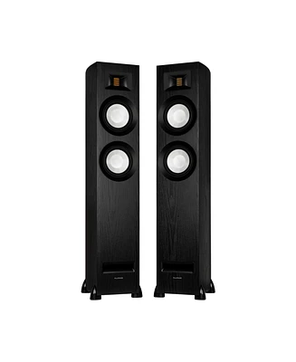 Fluance Ri91 Reference Stereo Powered Floorstanding Tower Speakers with High Performance Amt Tweeters, 2x6.5" Drivers, 150W Amplifier for Turntab