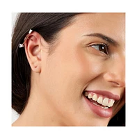 Sohi Gold-Plated Stones Cuff Earrings