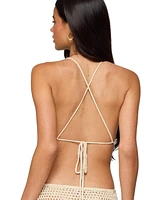 Edikted Women's Alora Iridescent Crochet Top