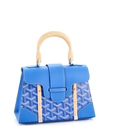 Pre-Owned Goyard Mini Structured Saigon Top Handle Bag Coated Canvas with Leather