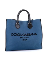 Pre-Owned Dolce & Gabbana Large Edge Logo Tote Canvas