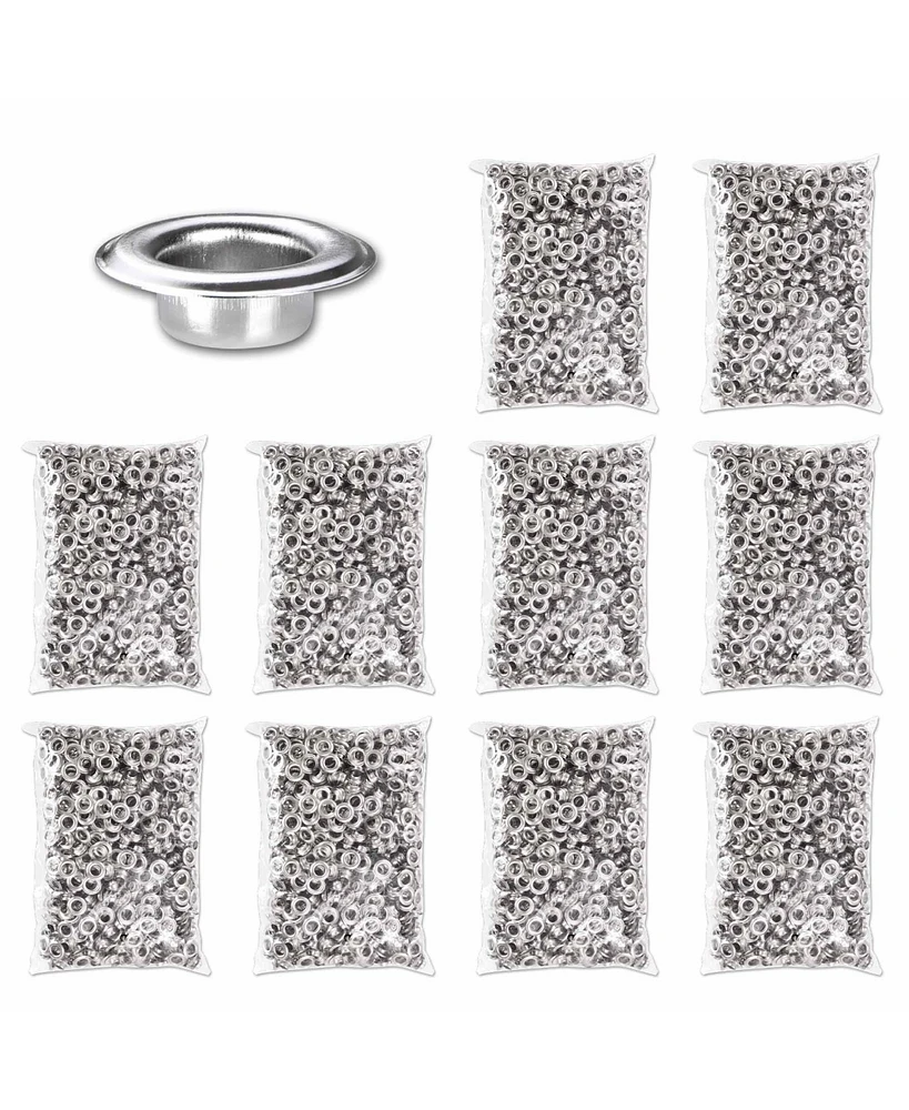 10000pcs 3/8" Size 2 Grommets Nickel Kit Leather Bag Sign Poster Eyelet YES0387