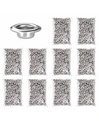 10000pcs 3/8" Size 2 Grommets Nickel Kit Leather Bag Sign Poster Eyelet YES0387