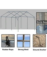 Carport Canopy 10x20 Ft - Heavy Duty Boat Car Garage