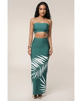 Jluxlabel Women's Palm Print Fantasy Skirt Set