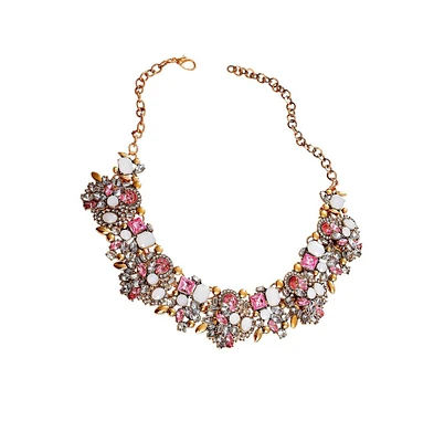 Sohi Silver-Plated Stone Necklace
