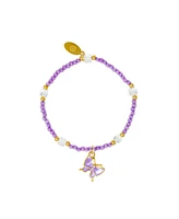 Zomi Gems Girls Butterfly Bead Dainty Bracelet Set