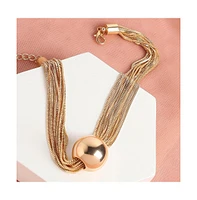 Sohi Rhinestones Ballchain Necklace