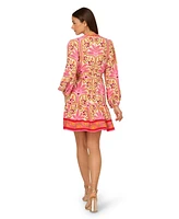 Adrianna Women's Printed Long-Sleeve Dress
