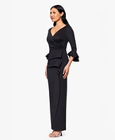 Betsy & Adam Women's V-Neck 3/4-Sleeve Sheath Dress