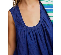 Free People Women's Marina Cotton Eyelet Tank Top