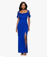 Betsy & Adam Women's Cold-Shoulder Cowlneck Dress