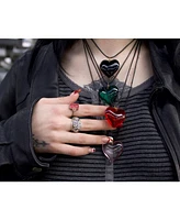 Pink Glass Heart Necklace