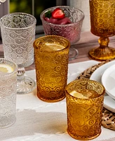 Qualia Glass Cameo Highball Glasses, Set of 4
