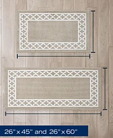 Nautica Collin Trellis Border Tufted 2-Pc. Runner Rug Set