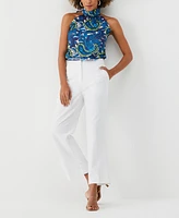 Ella Rafaella Petite Paisley Print Sleeveless Halter Top