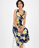 Robbie Bee Women's Sleeveless Cowl-Neck Midi Dress