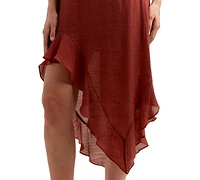 Bcx Juniors' Asymmetrical-Hem Gauzy Skirt