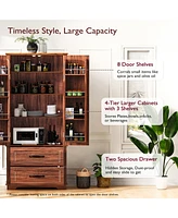 Farmhouse Pantry Cabinet - 71" Tall
