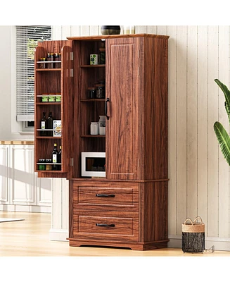 Farmhouse Pantry Cabinet - 71" Tall