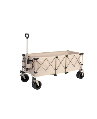 Heavy Duty Foldable Wagon Cart - 220lb Capacity