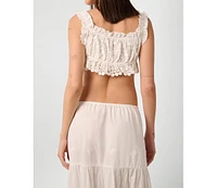 WeWoreWhat Women's Double Tie Top