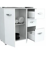 Wooden Kitchen Storage Cabinet for Pantry and Home Organization