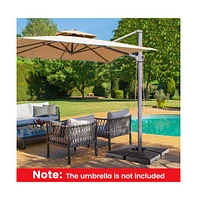 4-Piece 20L Cantilever Offset Patio Umbrella Base