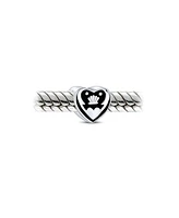 Bling Jewelry Celtic Knot Claddagh Heart Charm Bead in Sterling Silver for European Bracelets