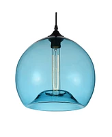 Cwi Lighting 13" Metal Glass 1 Light Down Mini Pendant